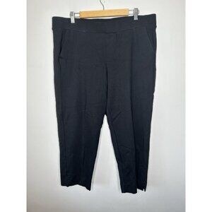 Torrid Plus Size Crop Pull-On Pull On Solid Black Mid-Rise Pant Size 2X